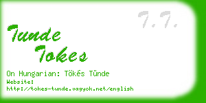 tunde tokes business card