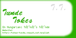 tunde tokes business card